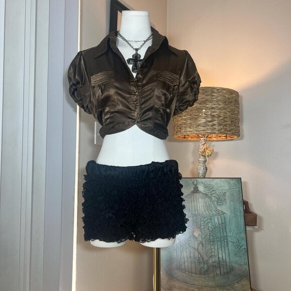 90s Ruffle Bloomer Shorts - Picture 1 of 4